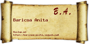 Baricsa Anita névjegykártya